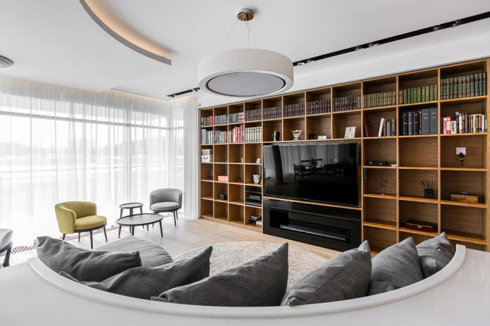 lange kast in het interieur van de woonkamer