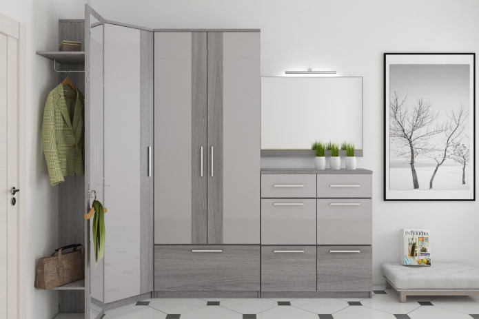 modulaire kast in het interieur van de gang