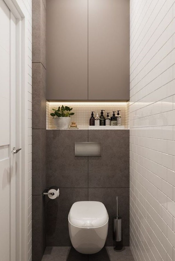 verborgen kast in het toiletinterieur