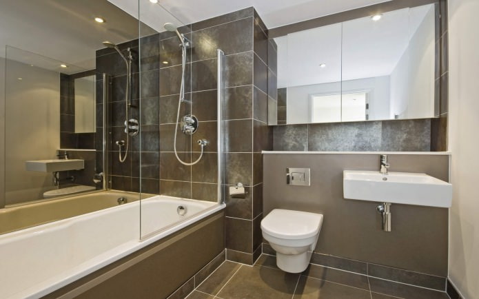 Vaste glazen wand voor de badkamer