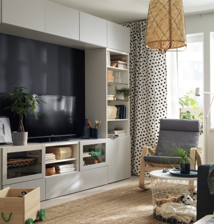 Zwart-witte Ikea stof