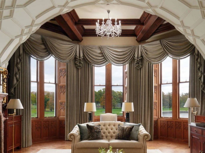 lambrequin in het interieur 
