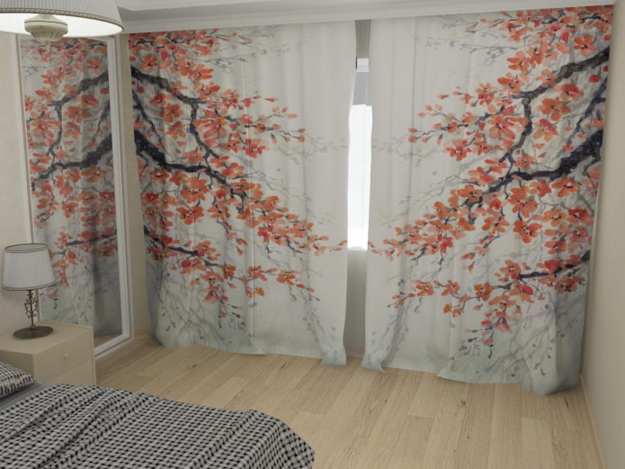 gordijnen met sakura