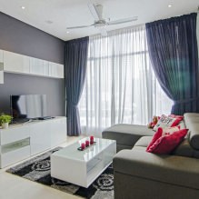 Gordijnen in de woonkamer: 70 stijlvolle foto-idee?n in het interieur-11