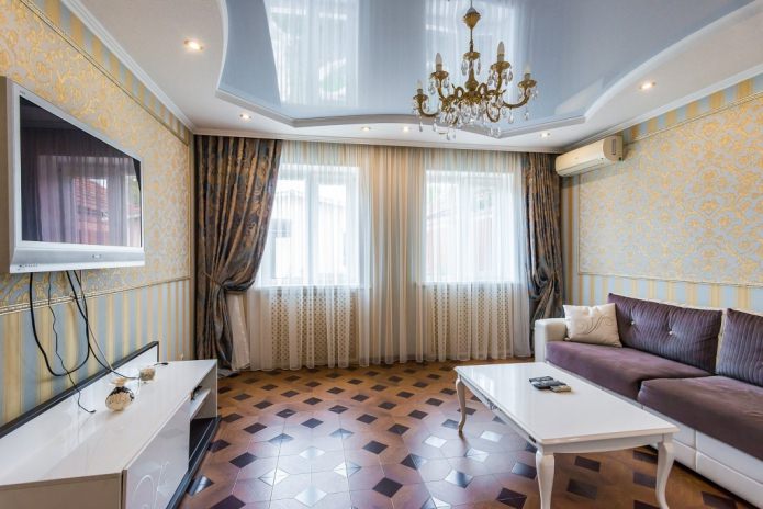 wit en blauw plafond