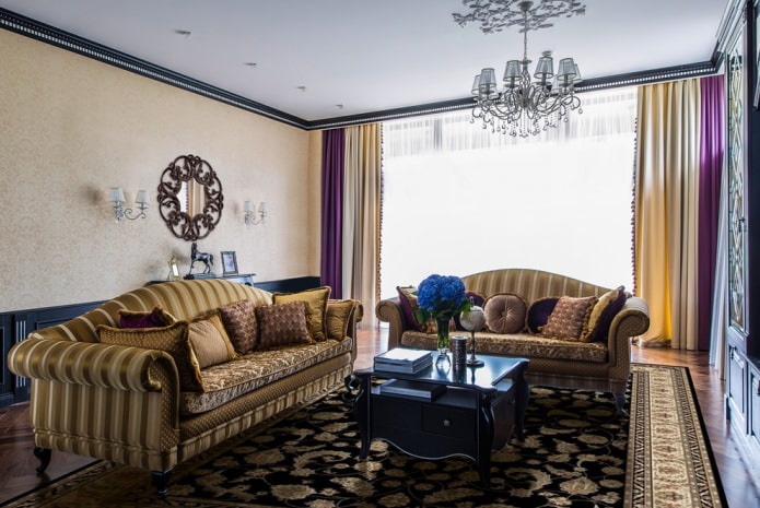 dikke gordijnen en tule