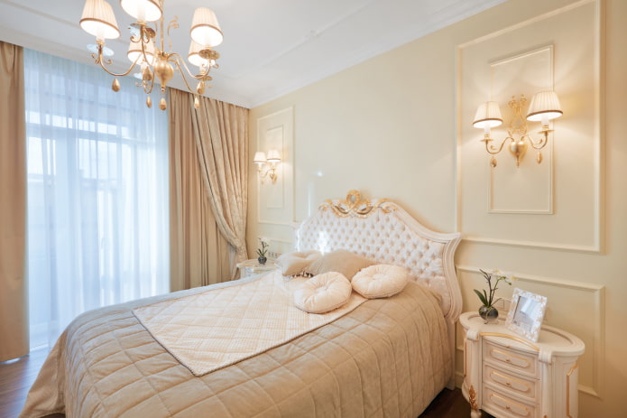 gordijnen voor een slaapkamer in een klassieke stijl