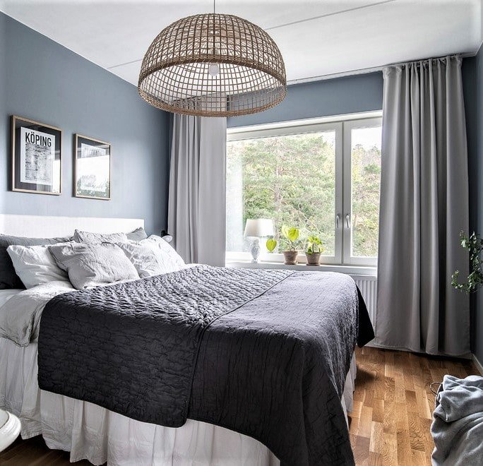 gordijn voor de slaapkamer