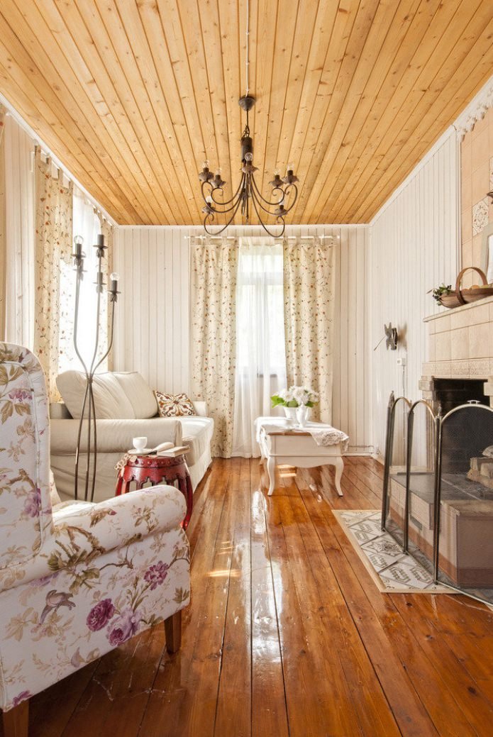 landelijke gordijnen op het platteland