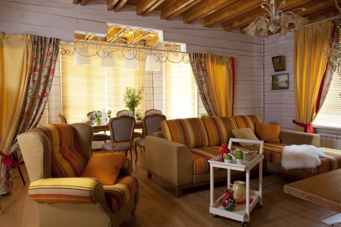 woonkamer in landelijke stijl