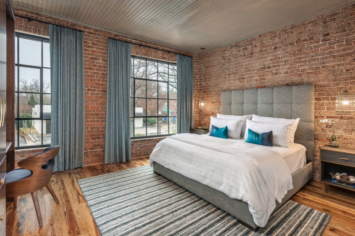 slaapkamer in loftstijl