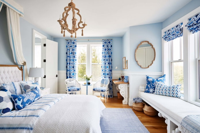 wit en blauw textiel