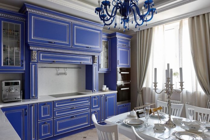 blauwe keukenset