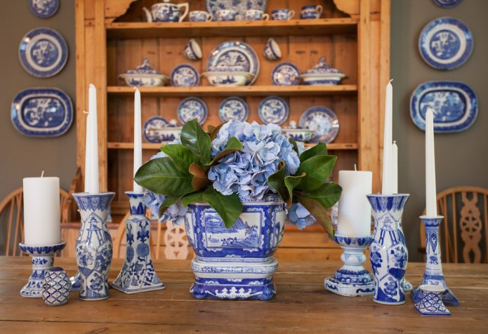 blauwe accessoires