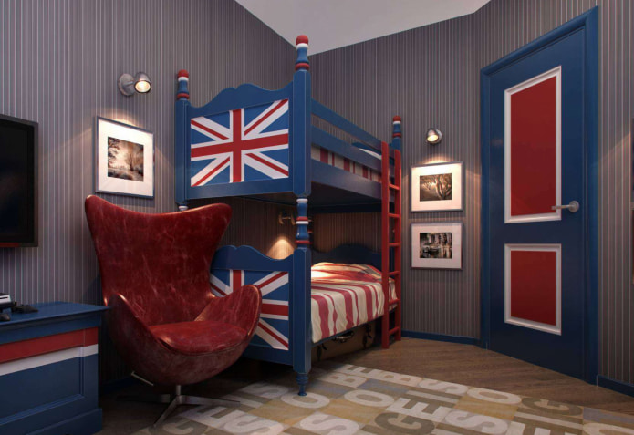 Bordeauxrode kinderkamer
