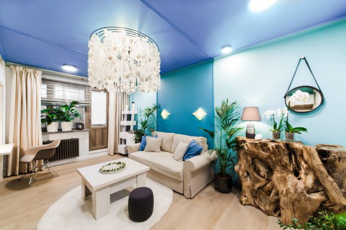 blauw plafond