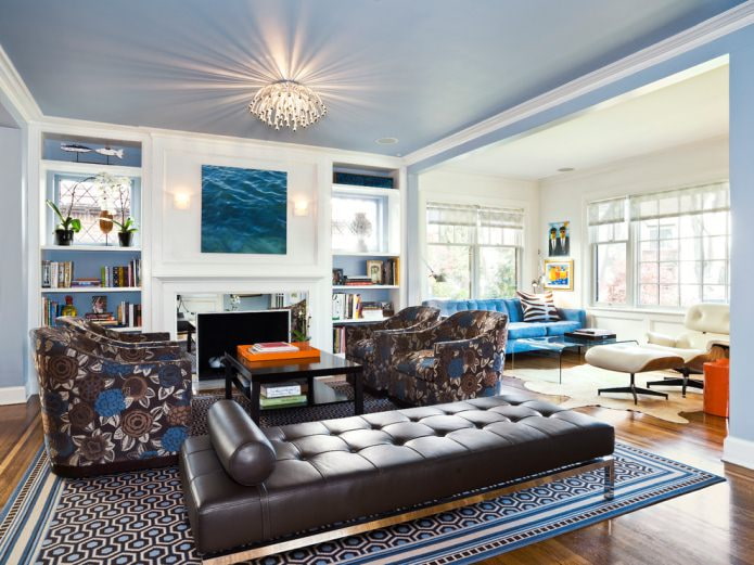 Lichtblauw plafond
