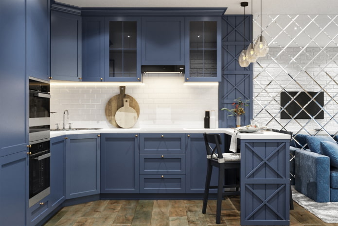 keukendecoratie in blauwe tinten