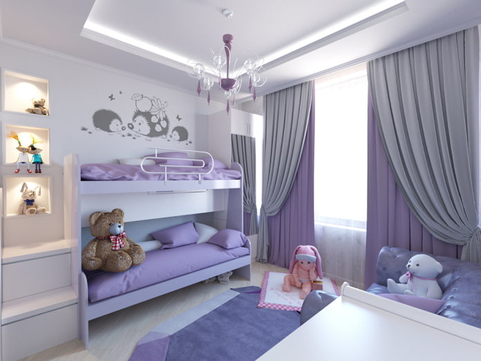 lila-witte kamer
