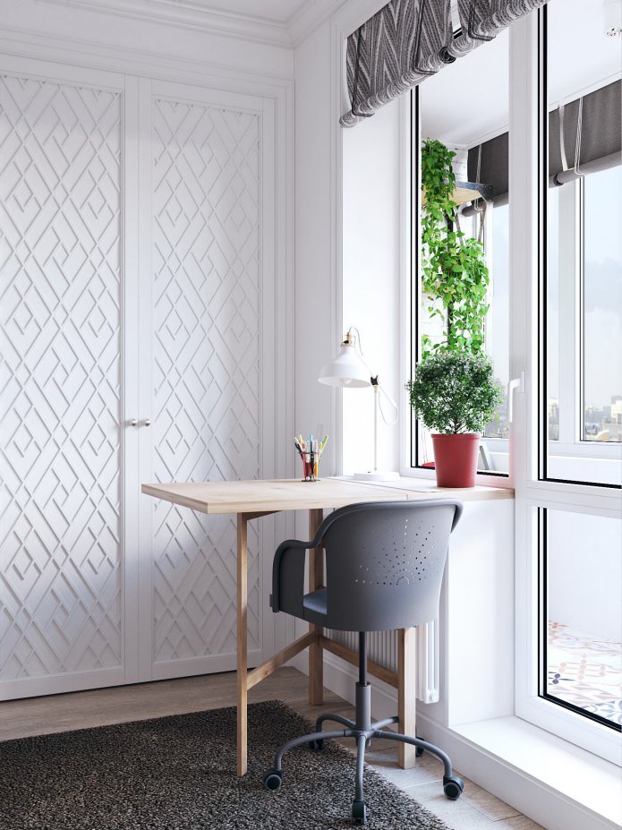 Interieur van een werkruimte in een studio van 26 m?.