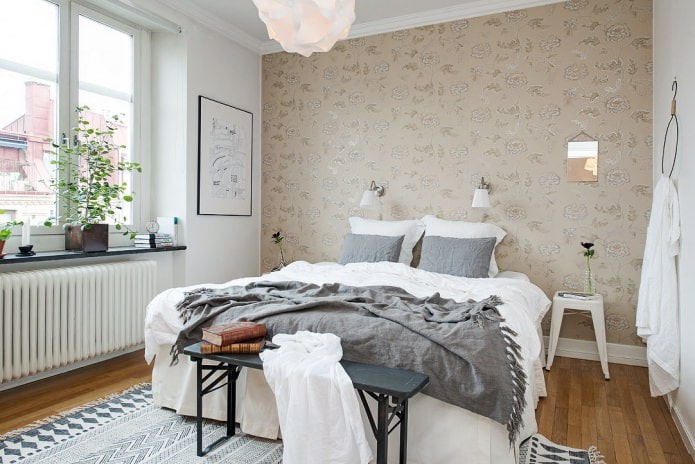 slaapkamer in Scandinavische stijl