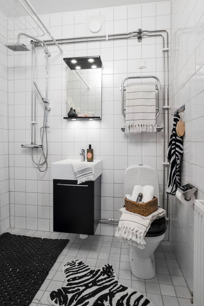 Badkamer in Scandinavische stijl