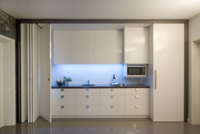 witte verborgen keuken
