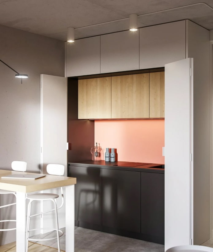 compacte onzichtbare keuken