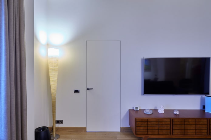 verborgen deur in de woonkamer