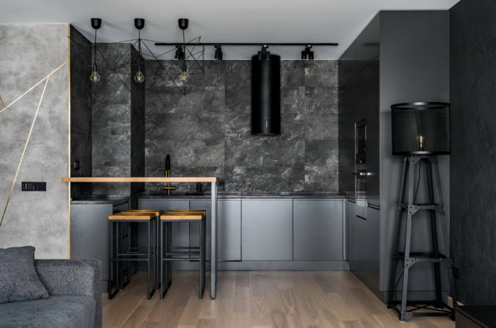 keuken in tinten zwart