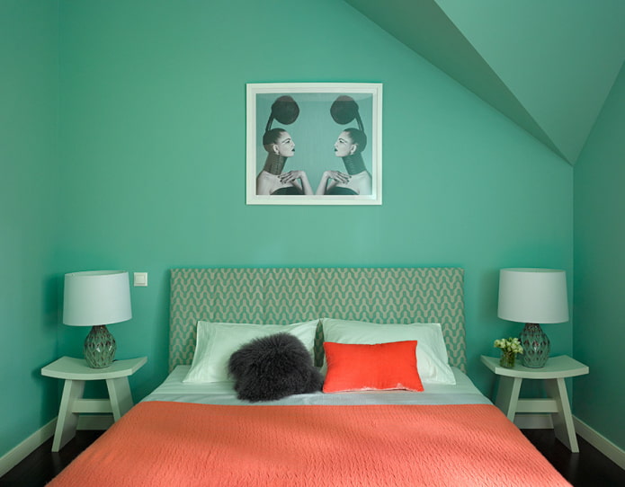 Turquoise en warm roze