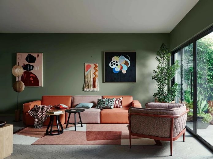 gedempte tinten in het interieur