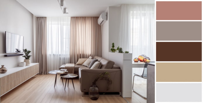 Poederachtig, grijs en beige
