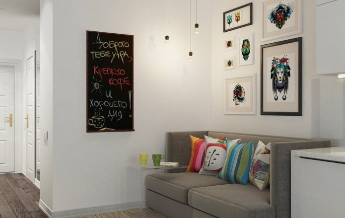 bank in het keukeninterieur