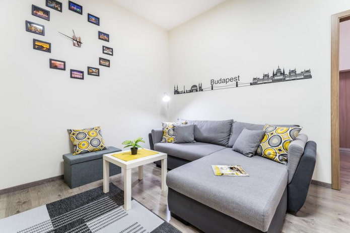 hoekbank in het interieur