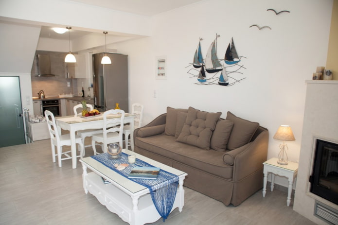 bank in het keukeninterieur