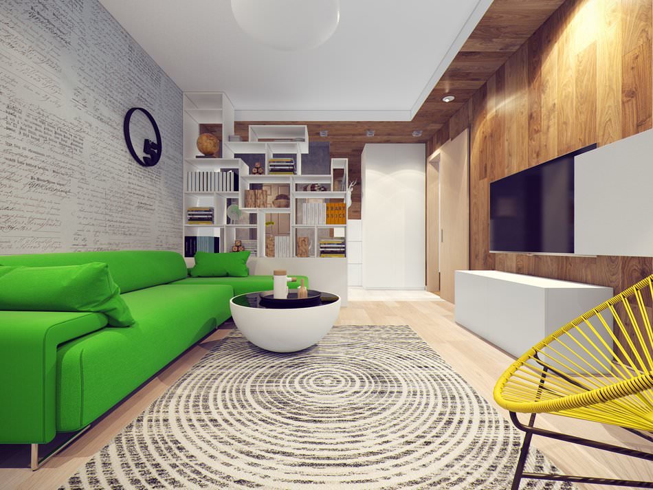 Woonkamer in een tweekamerappartement