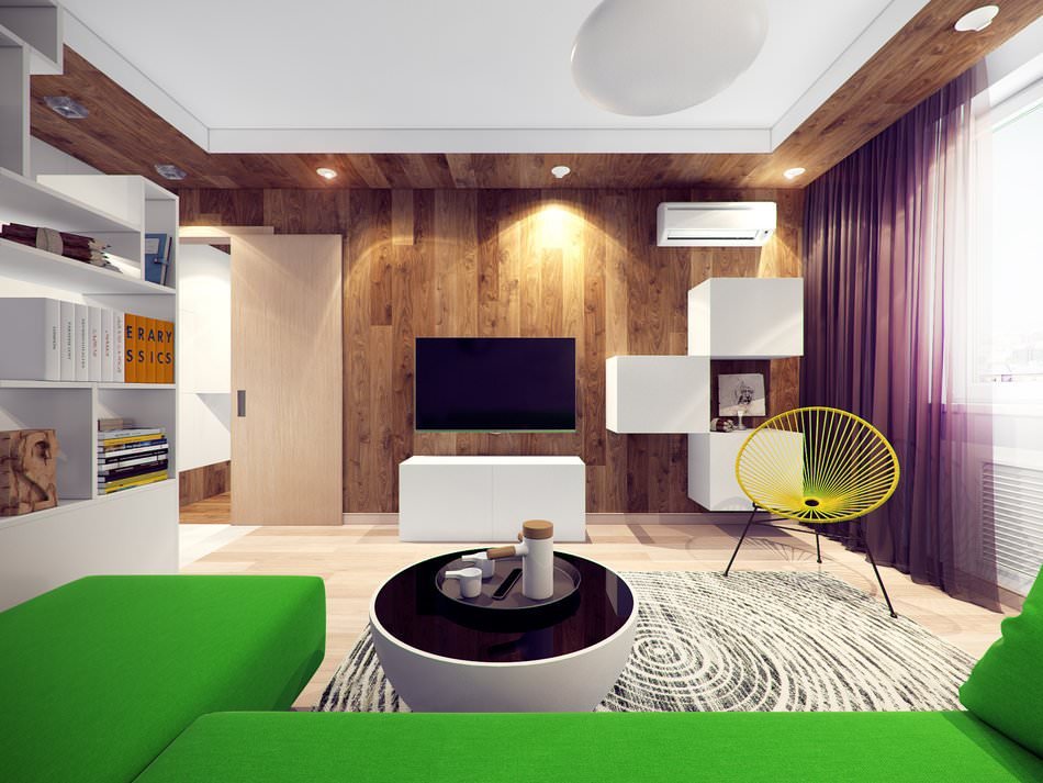 woonkamer in een tweekamerappartement