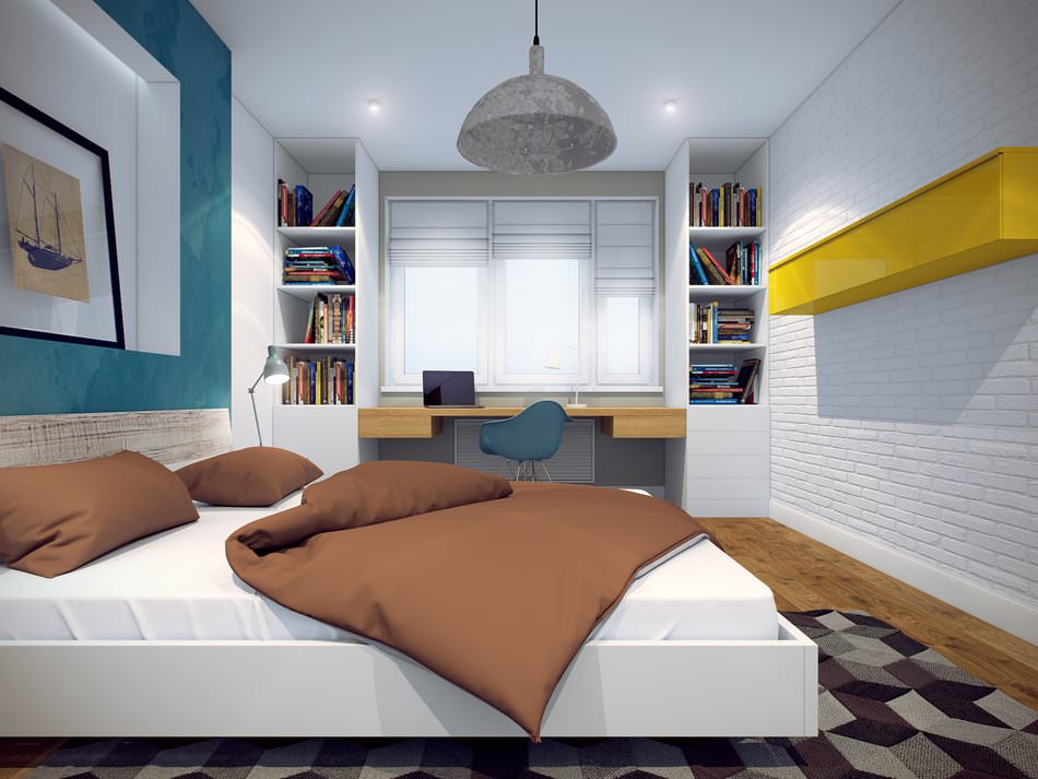 slaapkamer in een tweekamerappartement