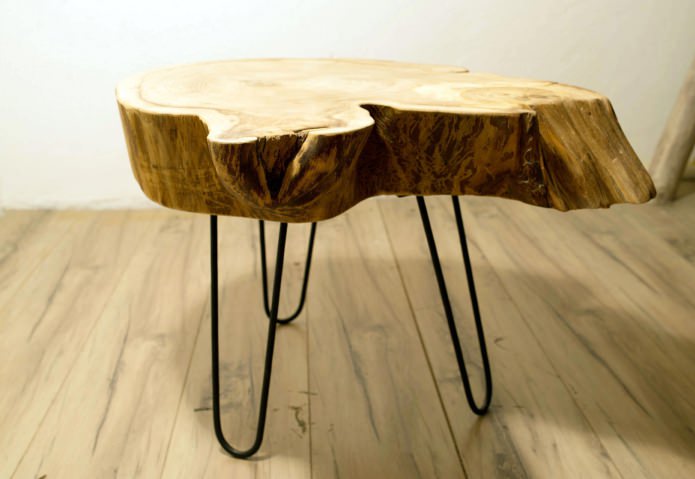 salontafel in eco-stijl