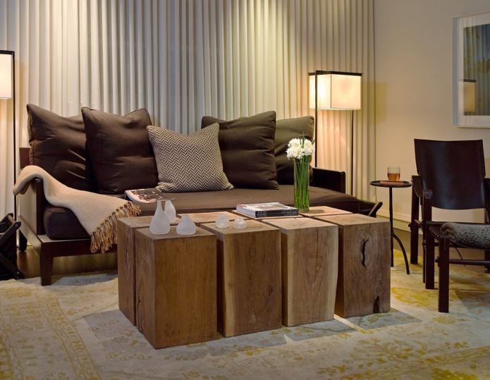 eco-stijl woonkamerinterieur