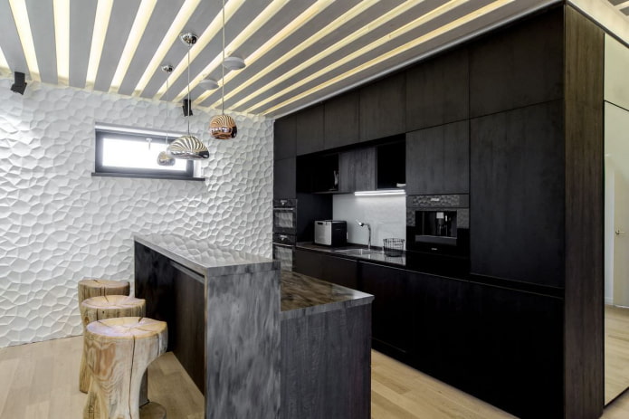 LED-strip in balken gemonteerd