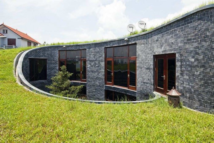 Moderne huizen in ecostijl