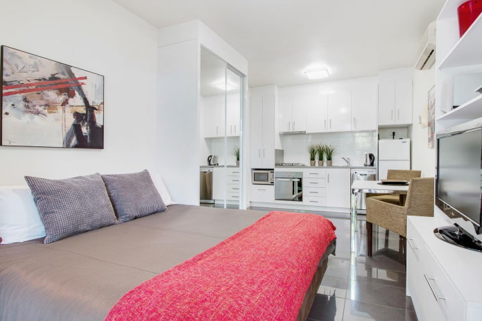 keuken-slaapkamer interieurontwerp