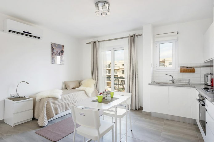 keuken-slaapkamer interieurontwerp