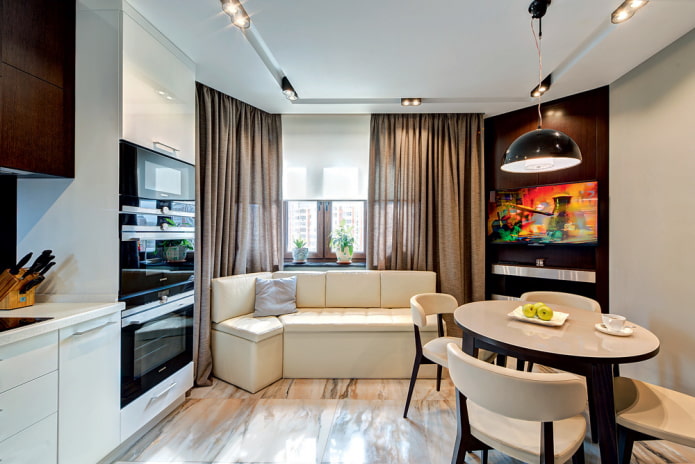 keuken-slaapkamer interieurontwerp