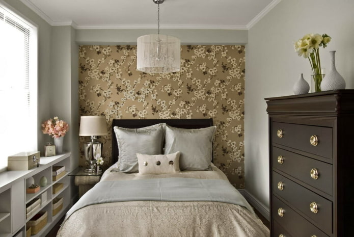accentmuur achter het bed
