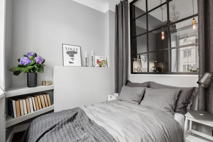 slaapkamer in scandinavische stijl