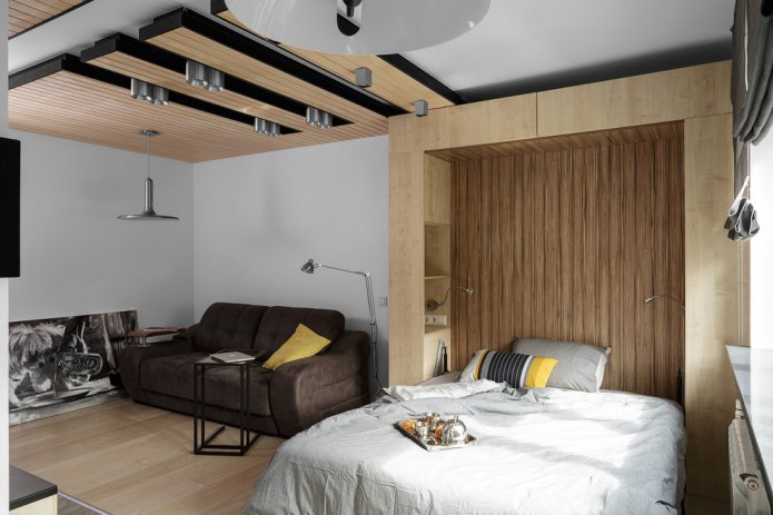 meubels voor een gecombineerde woon-slaapkamer