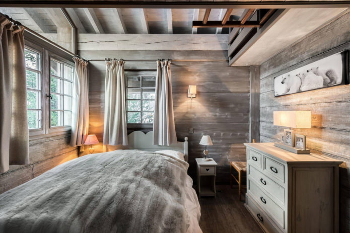slaapkamer in koude tinten
